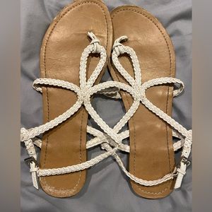 White sandals